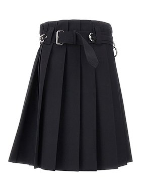 潮奢 Prada 普拉达 女士 羊毛中长半身裙 P184YHSOOO108N