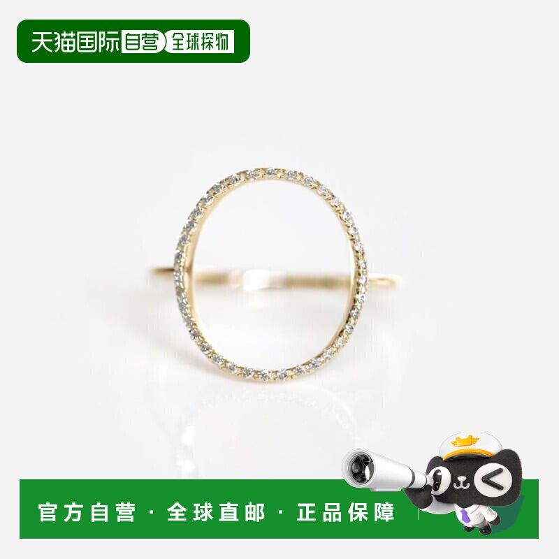 1h可退 日本直邮cui-cui 女士 K10YG 黄金 钻石 圆形 戒指 世界小图片