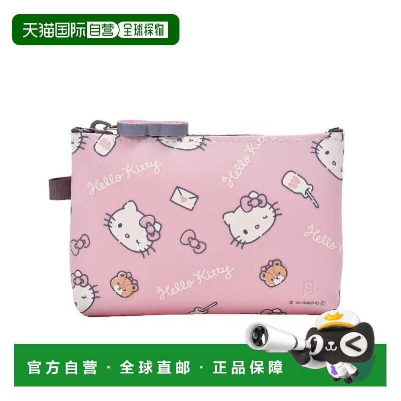 日本直邮Hello Kitty 化妆包 NUU 小号（毛绒粉色）Sanrio PG 设
