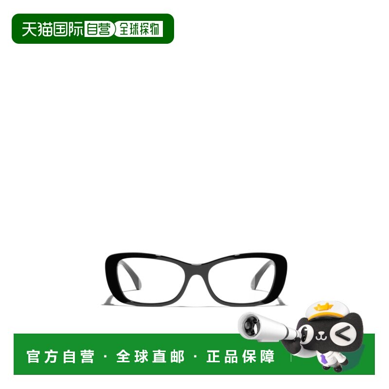香港直邮CHANEL 女士眼镜 CH35061850 CO 黑色 全框眼镜