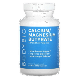 香港直发BodyBio丁酸钠镁胶囊Non-GMO短链脂肪酸膳食补充100粒