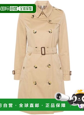 香港直邮BURBERRY 女士外套 8079404A1366 AW2024 米白色风衣