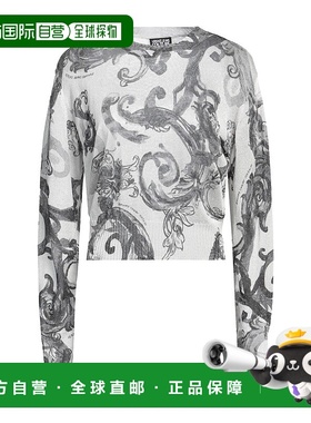 1h可退 香港直邮潮奢 Versace Jeans 范思哲 女士 毛衣 grey灰色