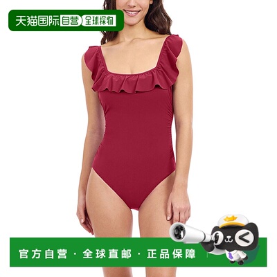 自营 profile by gottexGottex Tutti Frutti方领褶边泳衣简介-红