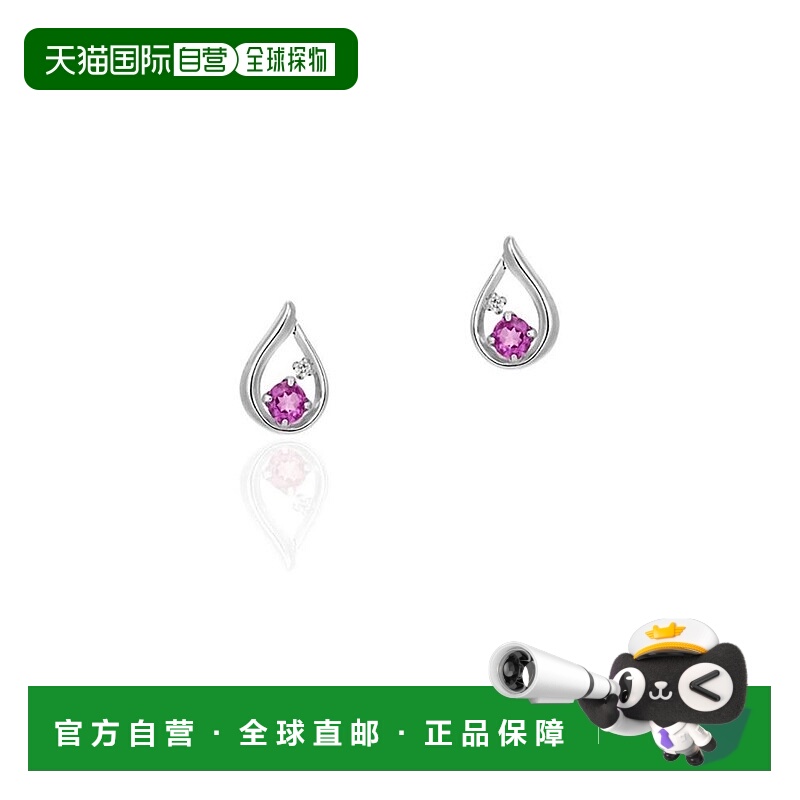 日本直邮日潮 Canal ４℃ K10白金耳环151646253201钻石耳钉饰品