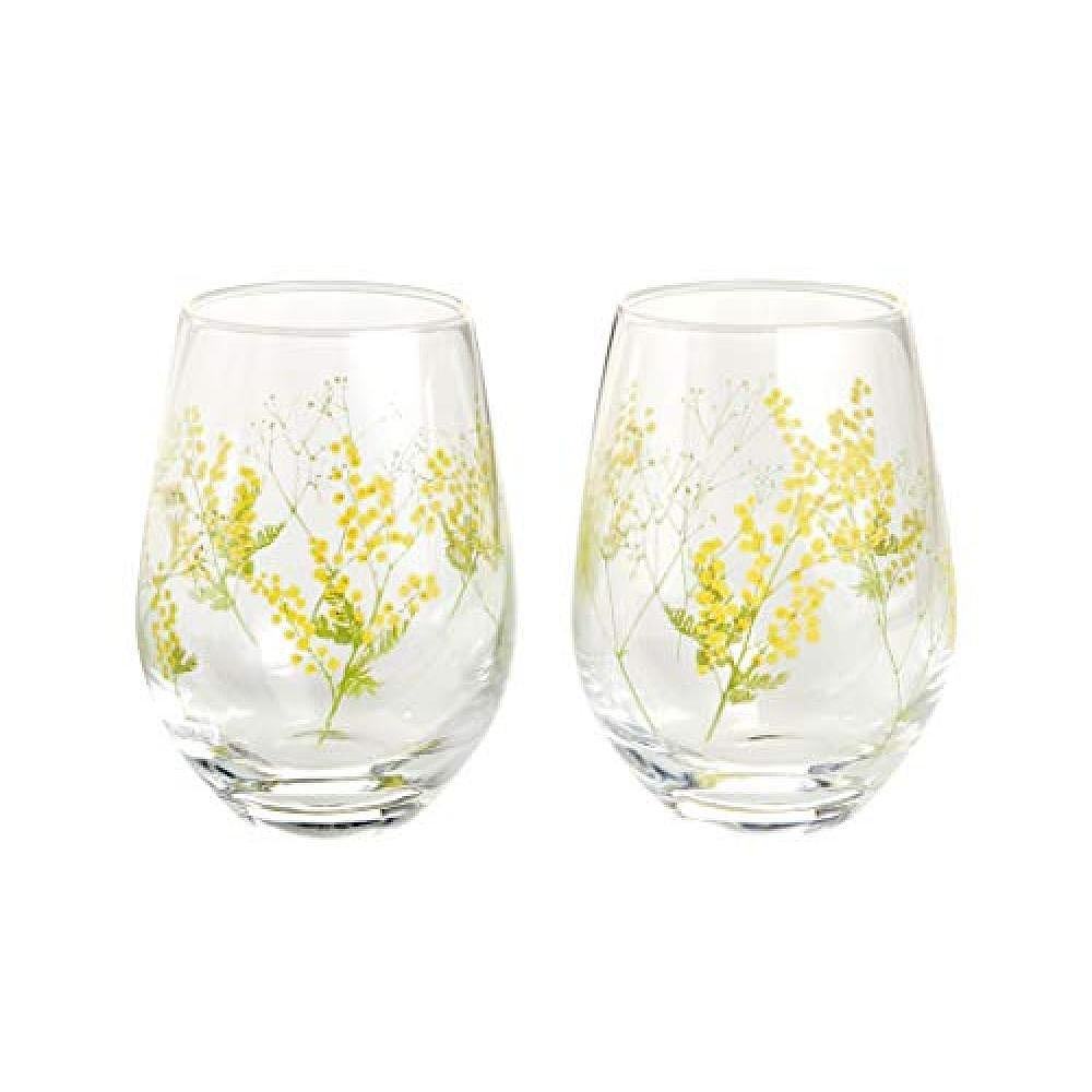 日本直邮东洋佐佐木含羞草对杯日本制透明360mlG099-T282 2个一套