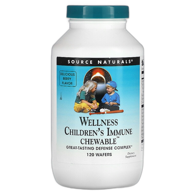 香港直邮源美,Wellness Children's 机体抵抗咀嚼片，浆果，120