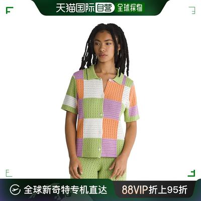 香港直邮潮奢 Vans 范斯 女士 Morrison 棋盘格纹毛衣