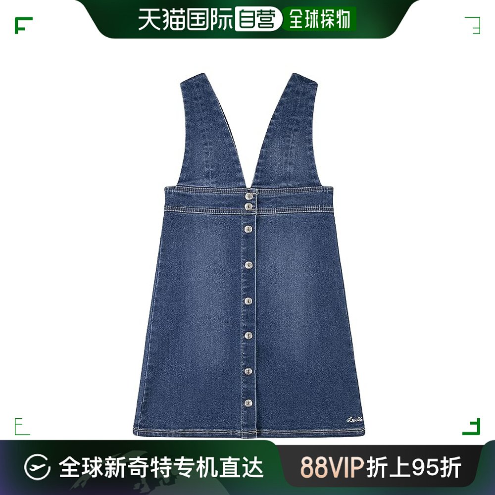 香港直邮潮奢 Levi'S 李维斯 女童 Skirtall 牛仔连衣裙(大童)童 女装/女士精品 连衣裙 原图主图