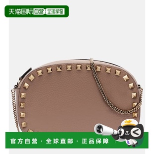 女士 1h可退 华伦天奴 香港直邮潮奢 铆钉迷你皮革肩包 Valentino
