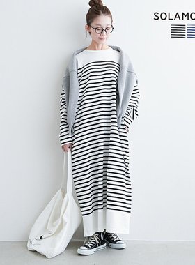 日本直邮SMA-BSKOP SOLAMONAT 巴斯克长连衣裙 长 衬衫