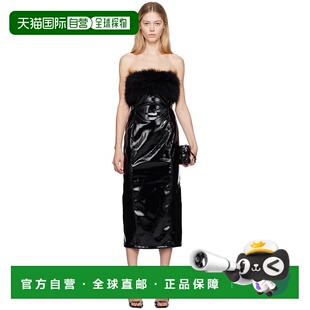 1h可退 香港直邮潮奢 Blumarine 蓝色情人 女士 黑色 Marabou Fea