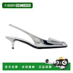 自营Fold Mirror Kitten Pumps - Courreges - Synthetic - Silve