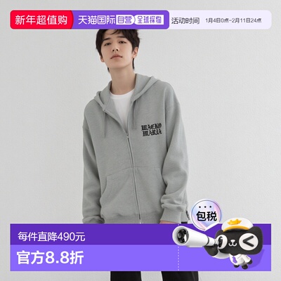 1h可退 日本直邮WACKO MARIA 男装 加厚全棉连帽卫衣 半拉链设计