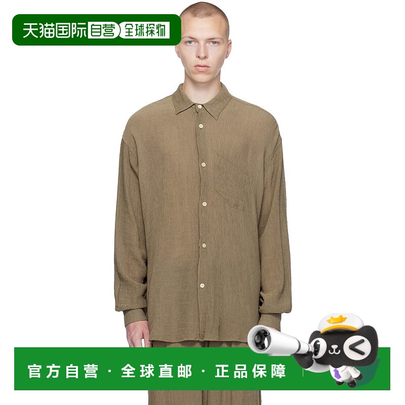 1h可退 香港直邮潮奢 Our Legacy 男士 灰褐色 Initial 衬衫 M223