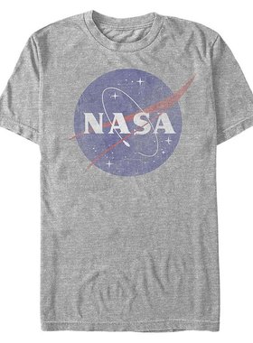Fifth Sun|NASA 男士复古褪色徽标短袖 T 恤