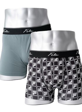 FILA 男士立体成型弹力短裤内裤2件套  b2442l42set