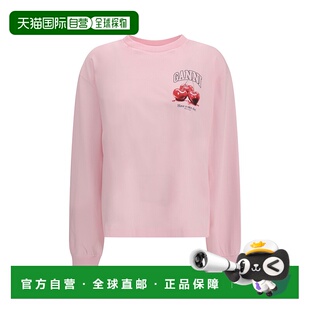 1h可退 香港直邮GANNI 甘尼 女士 cherries 长袖印花T恤 A1050059