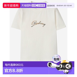 香港直邮BURBERRY 女士T恤 8118971CHALK SS2026 白色