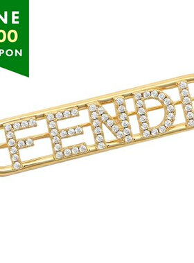 日本直邮芬迪胸针配饰芬迪涂鸦金色白色女士 8AH614 A44G F089U