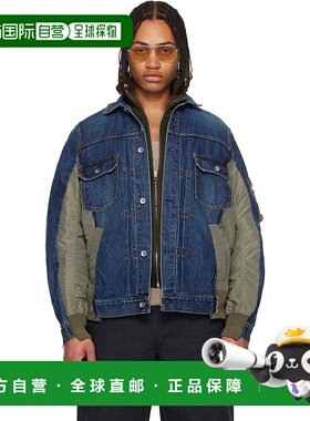 1h可退 香港直邮潮奢 Sacai 男士 海军蓝 & 卡其色牛仔夹克 SCM30