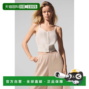 女款 香港直邮alo 背心 纯色系扣宽松无袖 w2790rBlack yoga