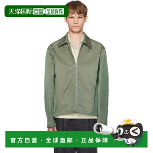 1h可退 香港直邮潮奢 Jil Sander 吉尔 桑达 男士 绿色拉链夹克 J