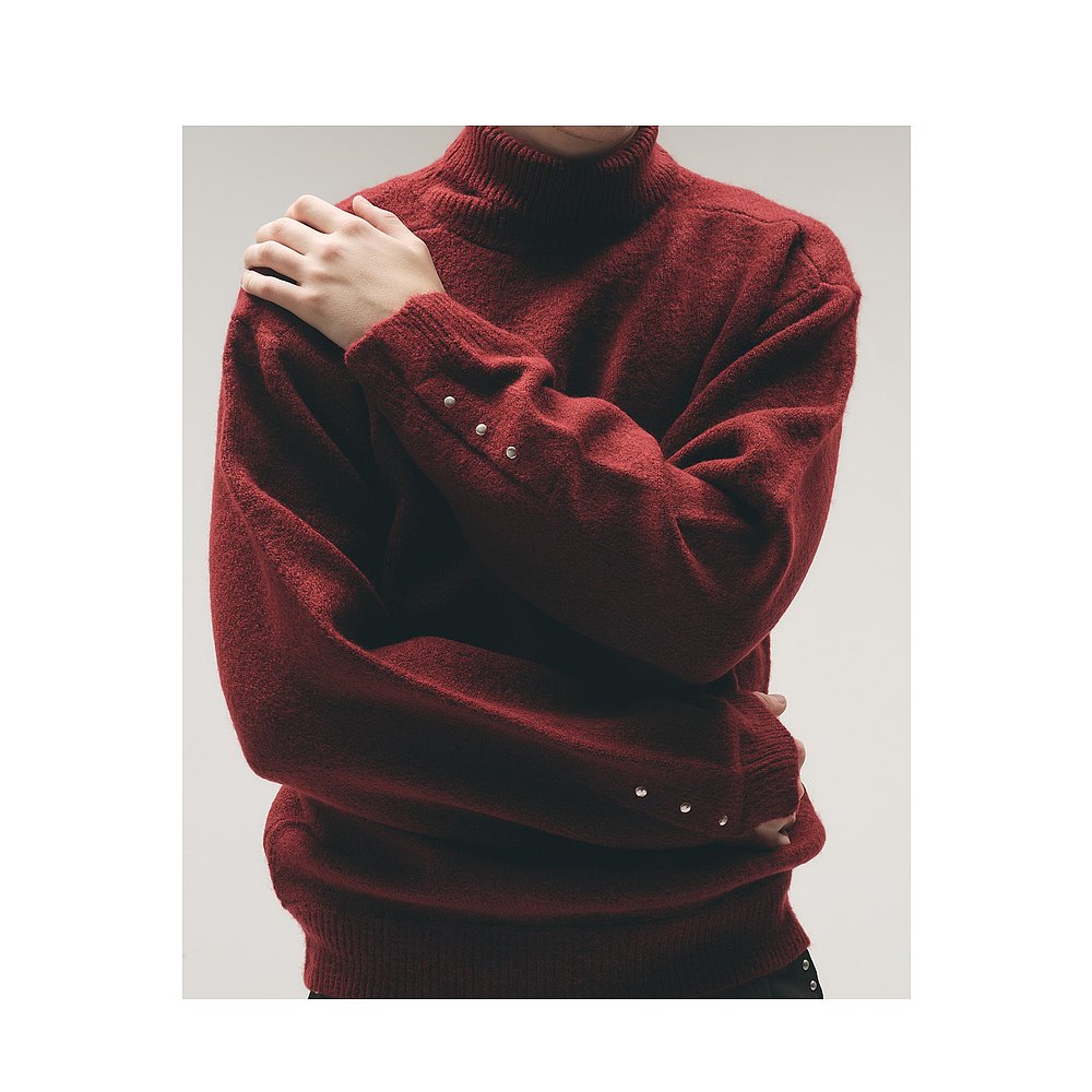 1h可退 日本直邮Adoon plain 男女同款 长袖高领针织衫 袖口三颗