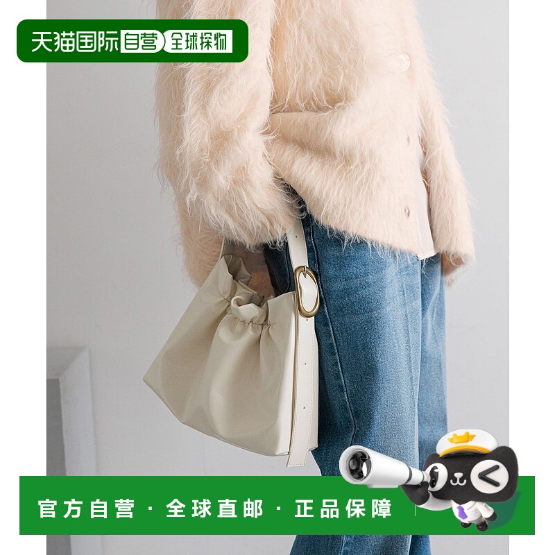 1h可退 日本直邮LOWRYS FARM 女装 褶饰迷你手提单肩包 可调节肩