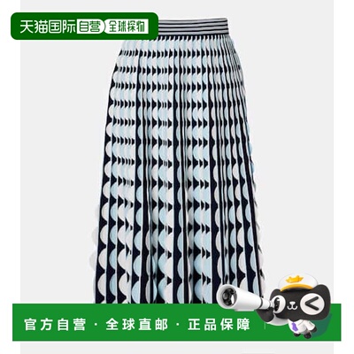 1h可退 香港直邮Simkhai 女士 Micah 针织齿纹中长半身裙a字裙