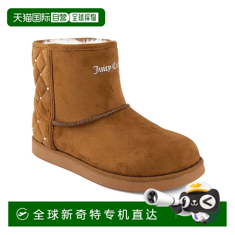自營 juicy coutureKave 女式仿麂皮冬季便鞋和雪地靴 - 干邑微色
