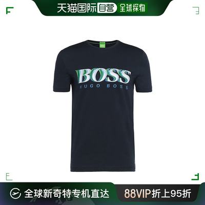 香港直邮HUGO BOSS 男士黑色棉质短袖T恤 TEE7-50311474-410