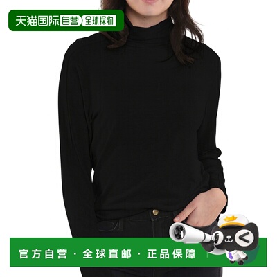 自营incashmereFine Knit Long Sleeve Turtleneck - black 美国