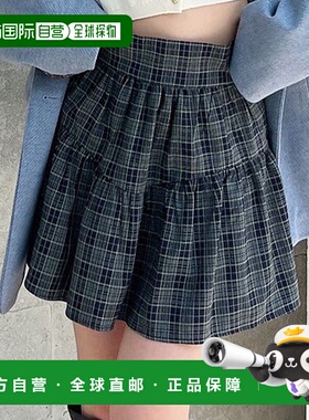 1h可退 日本直邮RESEXXY 女装 格纹迷你A字裙 高腰设计 内衬安全
