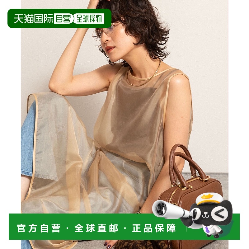 1h可退 日本直邮MAQWEL 女装 欧根纱连衣裙 可水洗 透视感设计 背