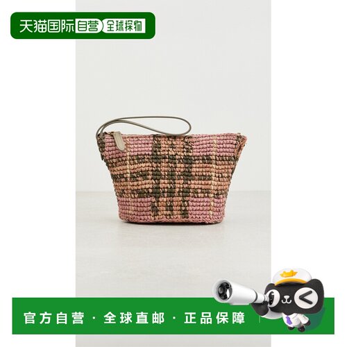 1h可退 美国直邮Burberry 巴宝莉 女士 Margate 拉菲草编织小包