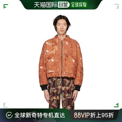 香港直邮潮奢 Vitelli 男士 橙色图案飞行员夹克 FW22DM