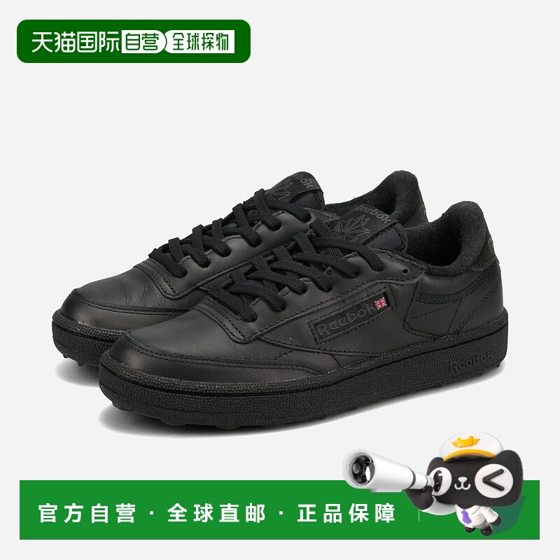 日本直邮Reebok CLUB C GOLF 女士低帮运动鞋（黑色/灰色）(10023