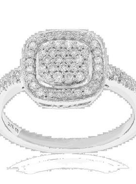 自营vir jewels2/5 克拉 56 颗宝石圆形切割实验室培育钻石订婚戒