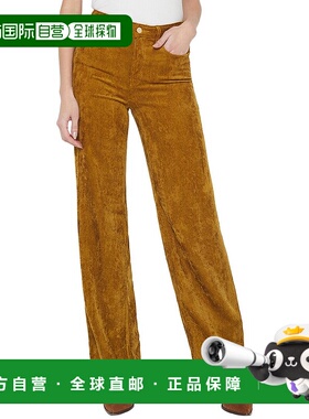 自营 L'AGENCE Scottie宽腿牛仔裤-橙色 美国奥莱直发直筒裤