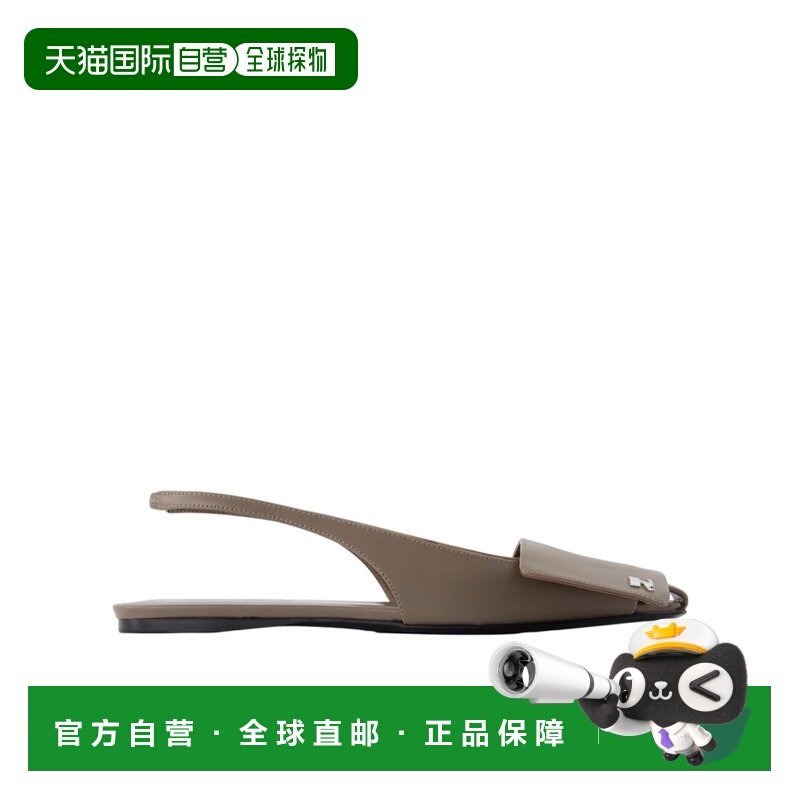 香港直邮Courreges 方头平底凉鞋 126SCS136CR0011,女鞋,时装凉鞋,淘宝优惠券,粉丝福利购,淘宝优惠卷