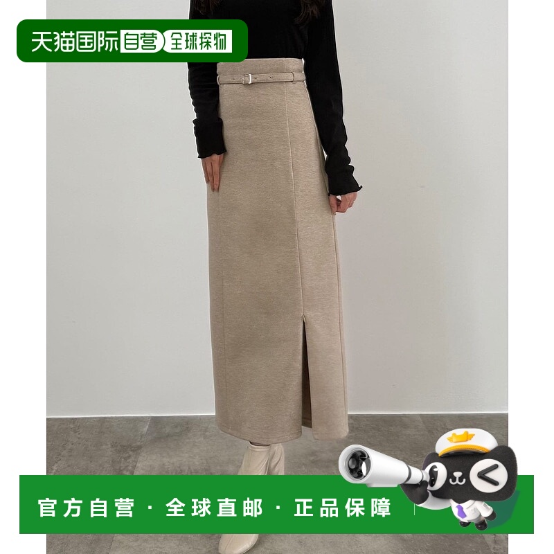 日本直邮JUNOAH CENEA  slit zip I-line skirt