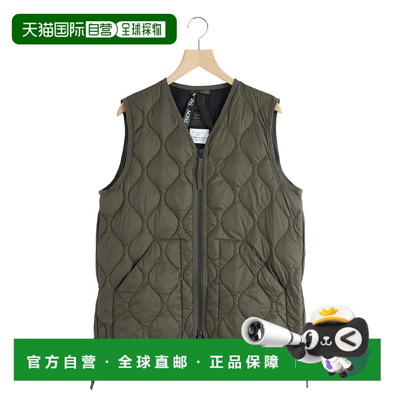 日本直邮TAION 马甲拉链V领背心外套保暖男士上衣简约日常