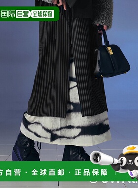 1h可退 日本直邮antiqua 女士3WAY条纹中长裙 OWT5026半身裙a字裙