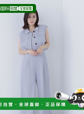 1h可退 日本直邮NATURAL BEAUTY BASIC 短款口袋衬衫&连体裤吊带