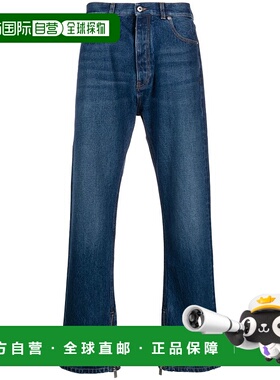 1h可退 香港直邮潮奢 off-white 男士 蓝色褪色牛仔裤 OMYA177F23