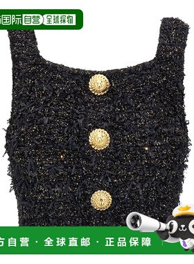 香港直邮Balmain 无袖上衣 EF1AB053KB19短款正品高档舒适百搭