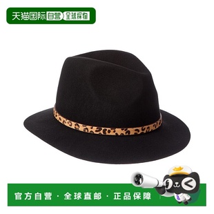 美国奥莱直发 黑色 自营Bruno Magli羊毛毛毡羊毛Fedora