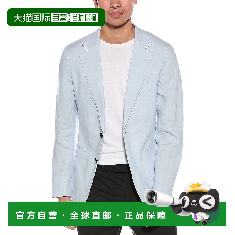 自营Reiss Linen Slim Fit Blazer - blue 美国奥莱直发