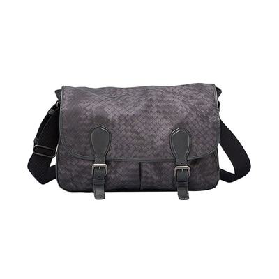 Bottega Veneta 葆蝶家 男士深灰色编织斜挎包 358354-VX572-1968